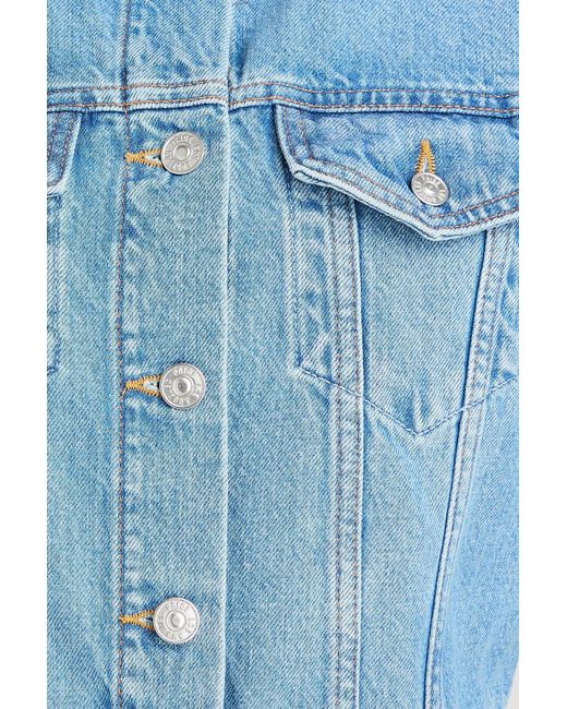 PAIGE Blue Chantal Cropped Denim Jacket