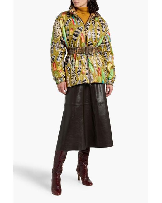 Farm Rio Brown Reversible Printed Quilted Shell Jacket