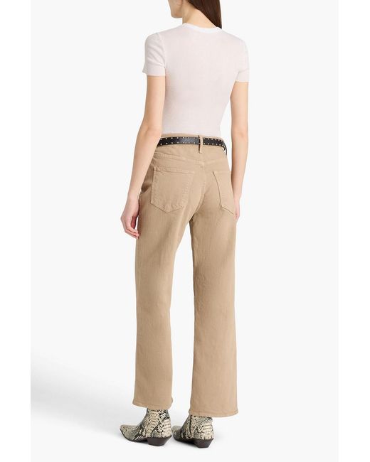 Mother Natural Dodger Flood High-Rise Straight-Leg Jeans