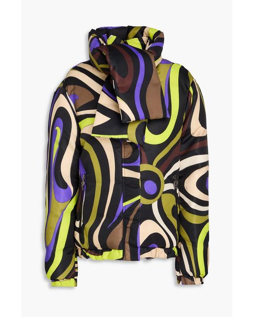 Emilio Pucci Green Printed Shell Jacket