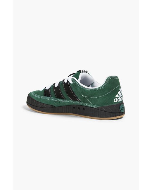 Adidas Originals Adimatic ynuk gestreifte sneakers aus veloursleder in Green für Herren