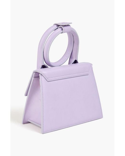 Jacquemus Purple Le Chiquito Noeud Leather Tote
