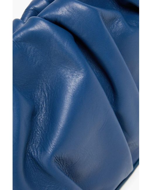 Elleme Blue Vague Gathered Leather Shoulder Bag