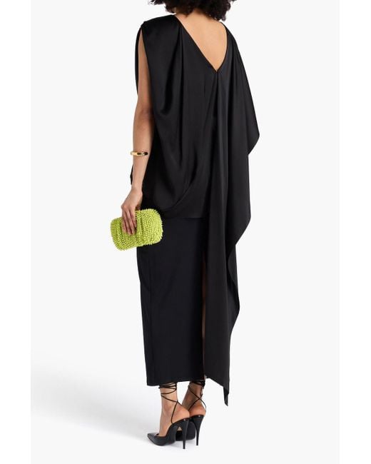 Roksanda Black Drapiertes oberteil "seraphine" aus seidensatin