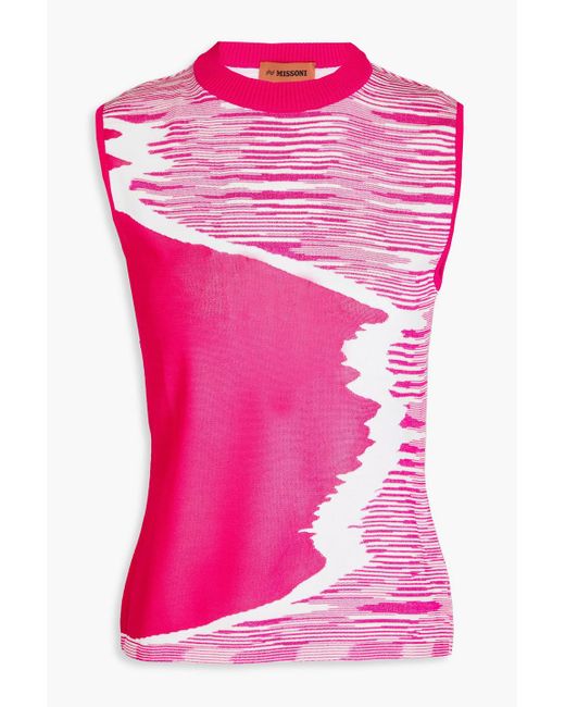 Missoni Pink Space-dyed Knitted Top