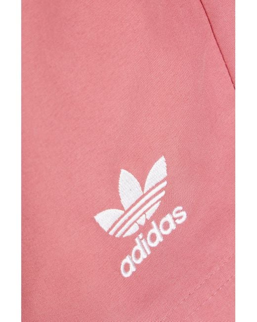 Adidas Originals Pink Twill Drawstring Shorts for men