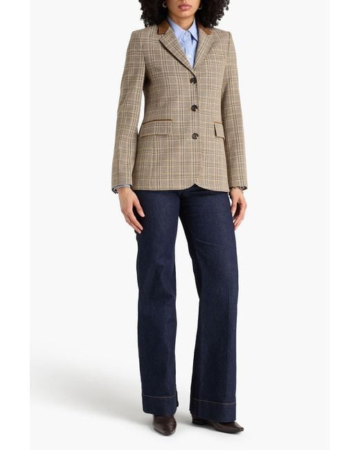 Rag & Bone Natural Evia Houndstooth Wool-blend Tweed Blazer