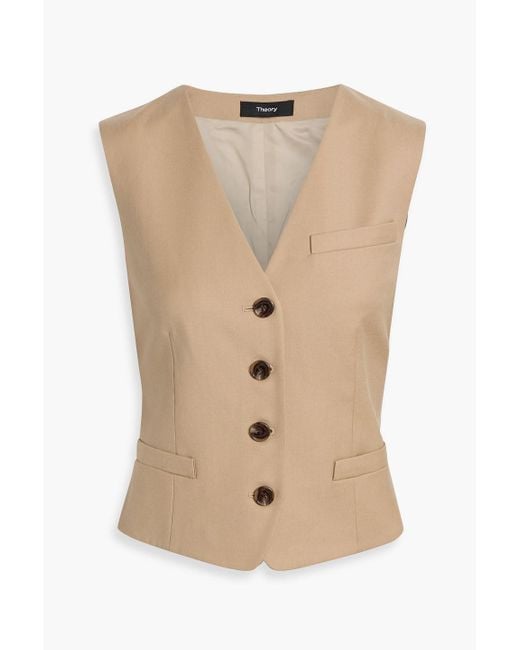 Theory Natural Wool-Twill Vest