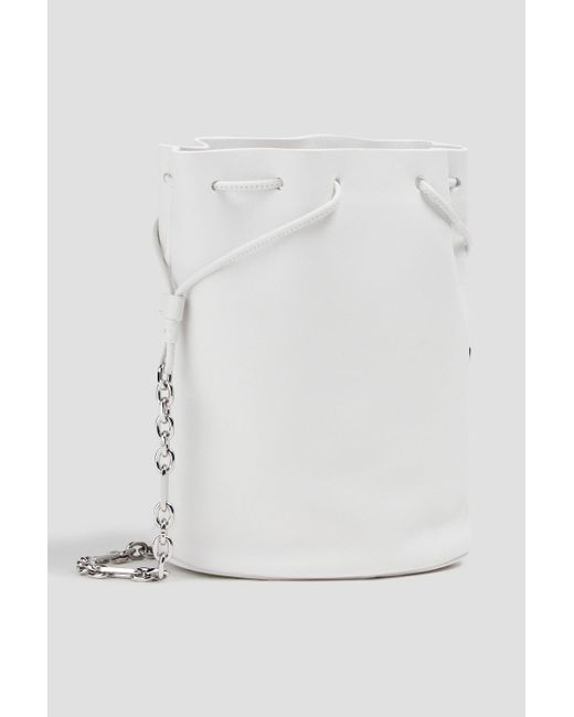 Maison Margiela White Tabi Leather Bucket Bag