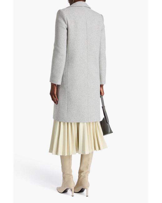 Claudie Pierlot Gray Wool-blend Tweed Coat