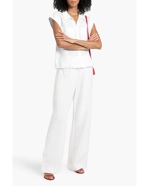 FRAME White The Leisure Linen Shirt