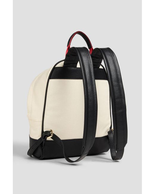 Love Moschino White Rucksack aus canvas mit stickereien