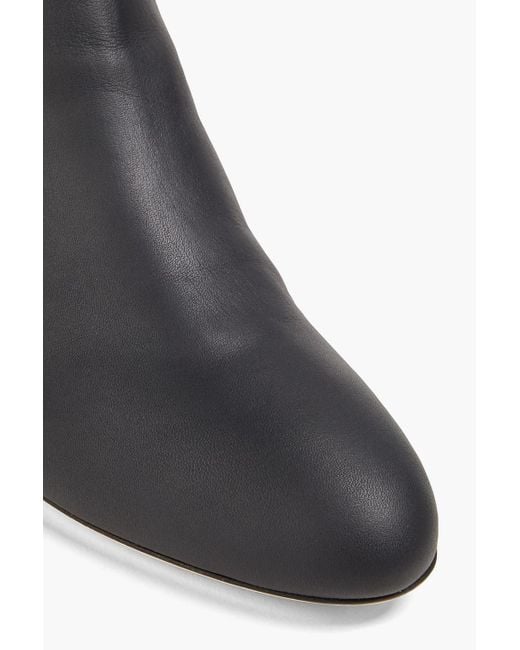 Dolce & Gabbana Black Ankle boots aus leder mit zierknöpfen
