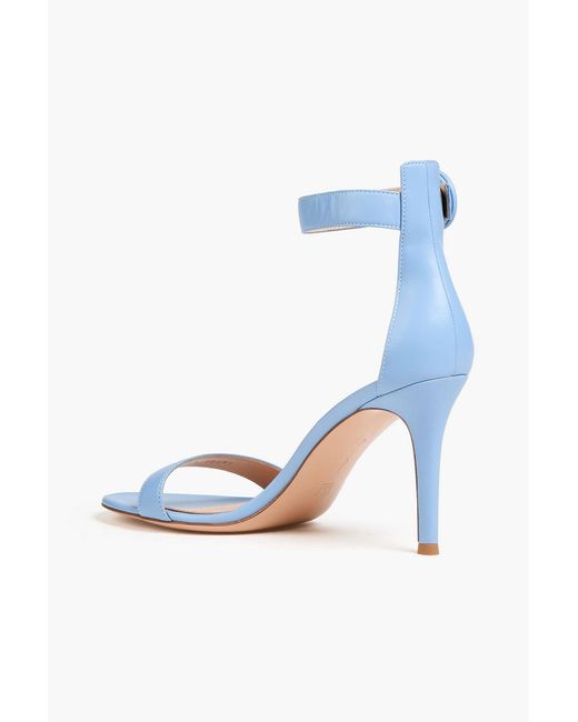Gianvito Rossi Blue Portofino 85 Leather Sandals