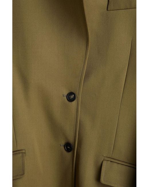 The Attico Green Wool-Twill Blazer