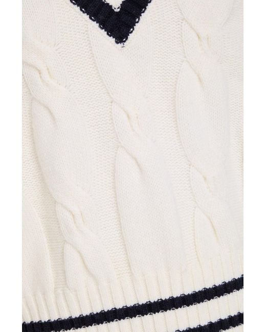 Claudie Pierlot Gray Pullover aus einer wollmischung mit zopfstrickmuster