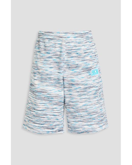 Missoni Blue Space-dyed French Cotton-terry Shorts for men