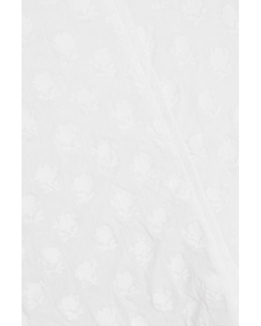 Philosophy Di Lorenzo Serafini White Midirock aus baumwolle mit floralem print