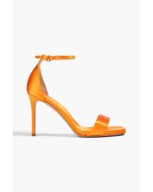 Emilio Pucci Orange Satin Sandals