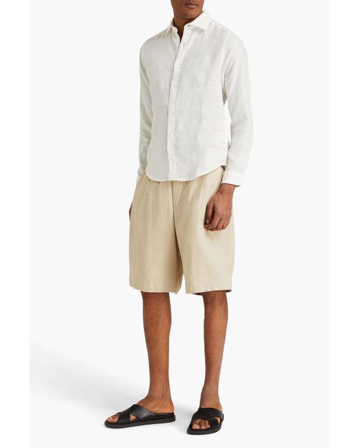 Onia White Linen Shirt for men