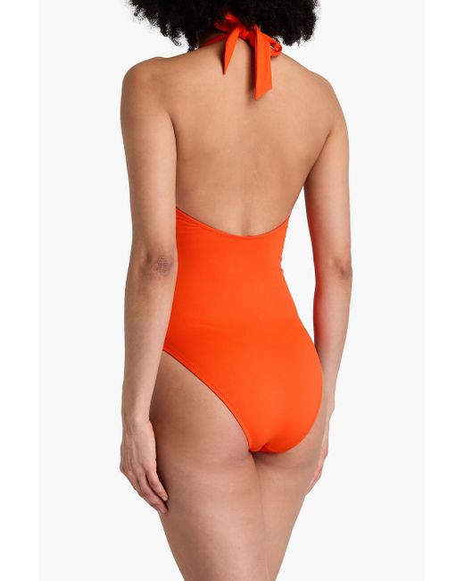 Heidi Klein Orange Neckholder-badeanzug