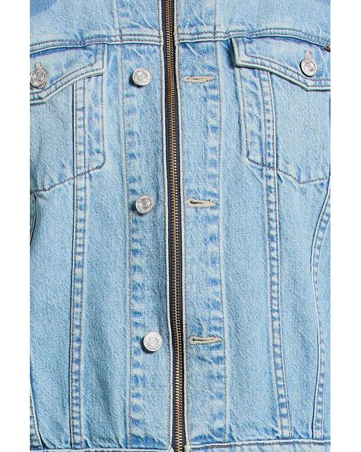 Mother Blue Bruised Bruiser Denim Jacket