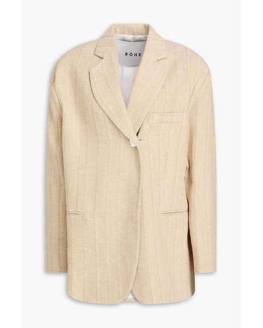 Rohe Natural Linen And Cotton-blend Tweed Blazer