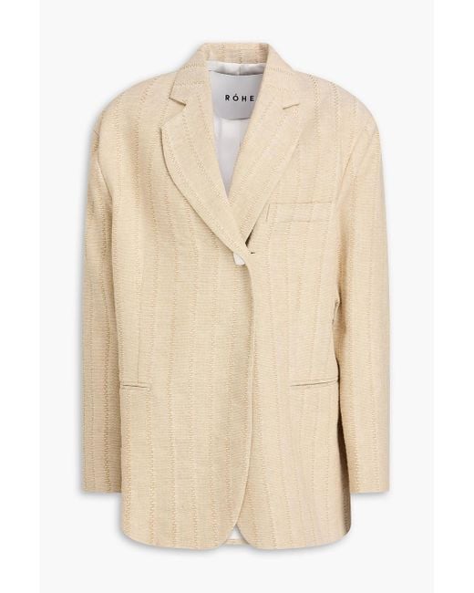 Rohe Natural Linen And Cotton-blend Tweed Blazer