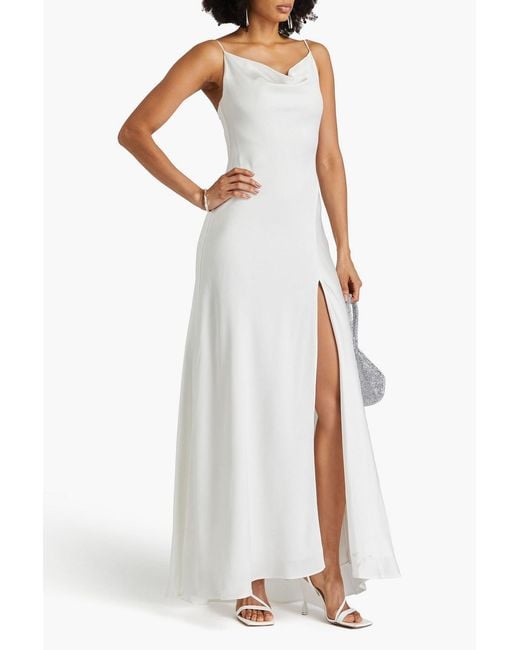 Jonathan Simkhai White Finley Satin-crepe Gown