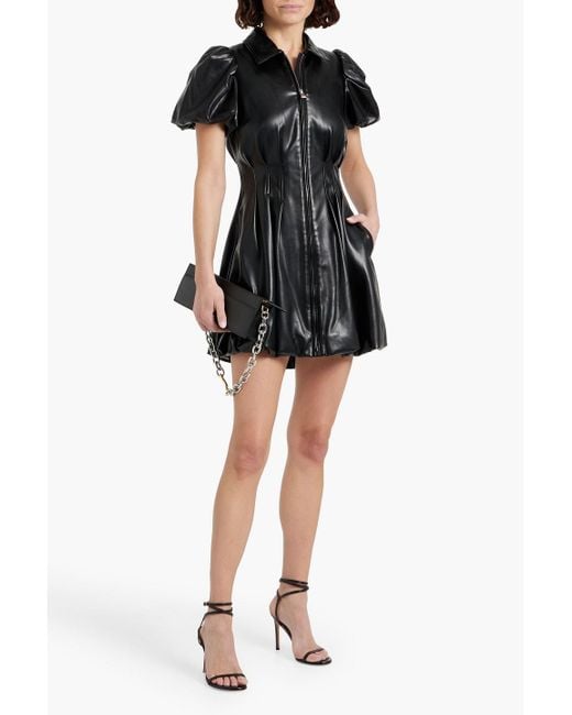 Jonathan Simkhai Black Callista Pleated Mini Dress