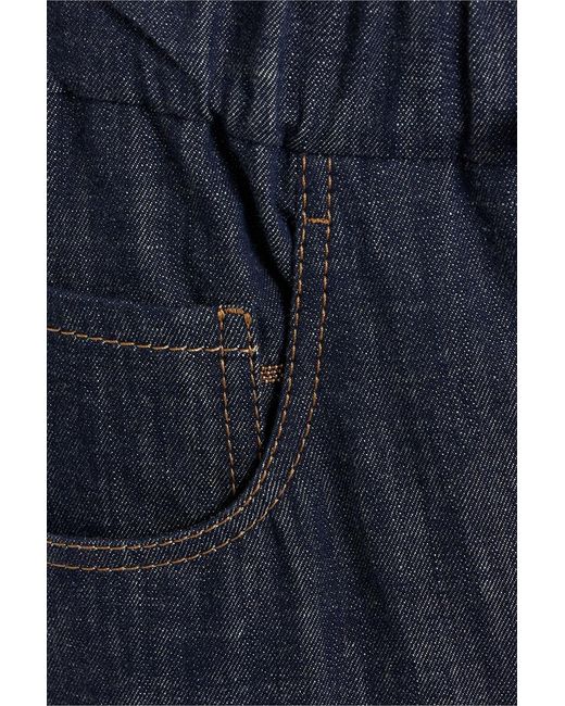 Brunello Cucinelli Blue High-Rise Tapered Jeans