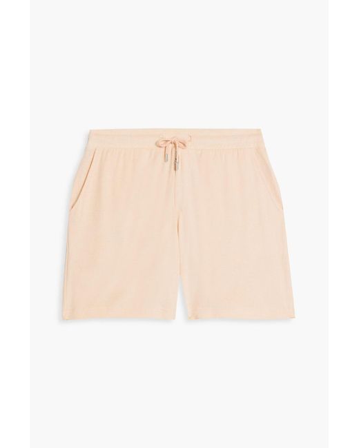 Frescobol Carioca Natural Augusto Cotton, Lyocell And Linen-blend Terry Drawstring Shorts for men