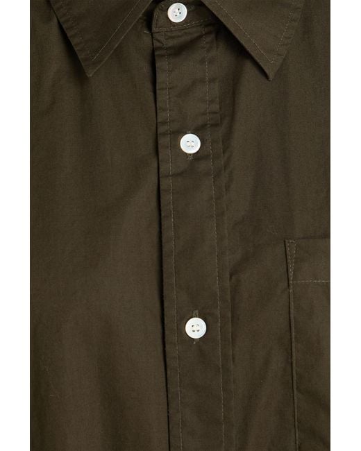 Citizens of Humanity Green Kayla Cotton-Poplin Shirt