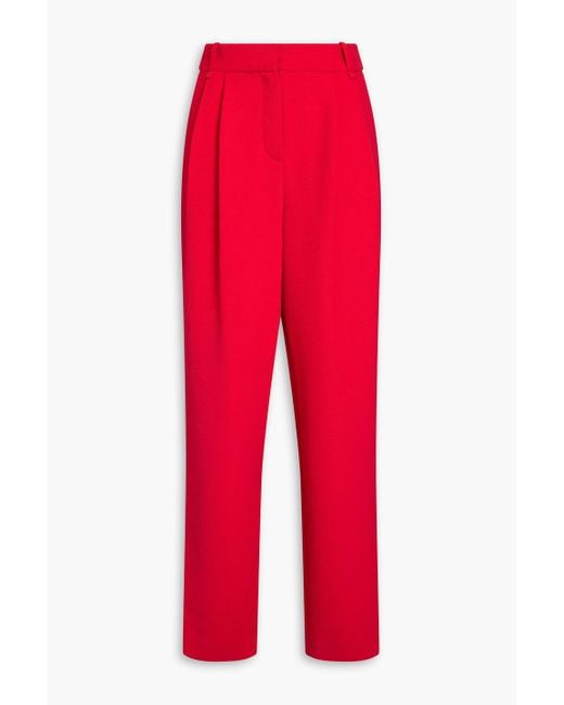 Emporio Armani Red Hose mit geradem bein aus crêpe mit falten
