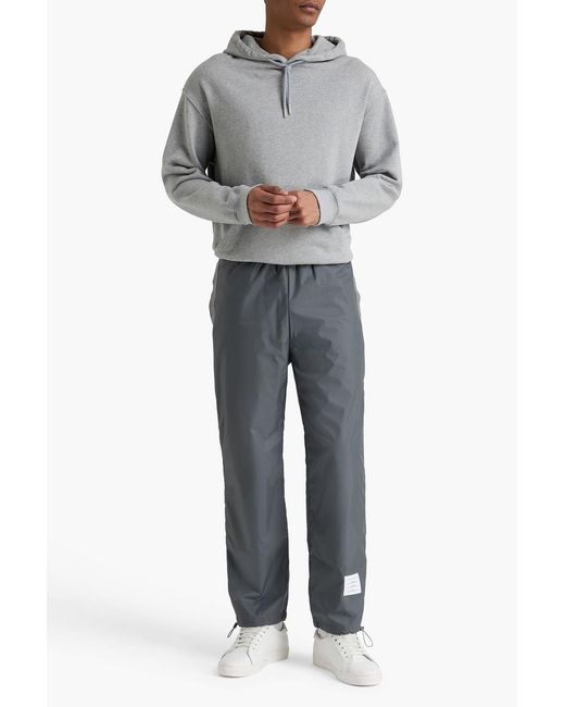 Thom Browne Gray Ripstop Track Pants for men