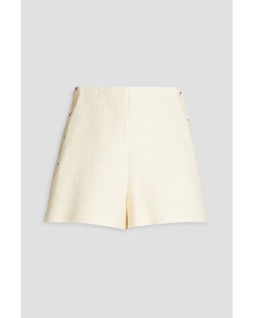 Maje Natural Lace-up Cotton-blend Shorts