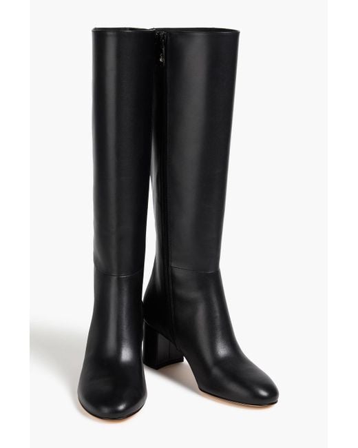 Stuart Weitzman Black Celina 60 Leather Knee Boots