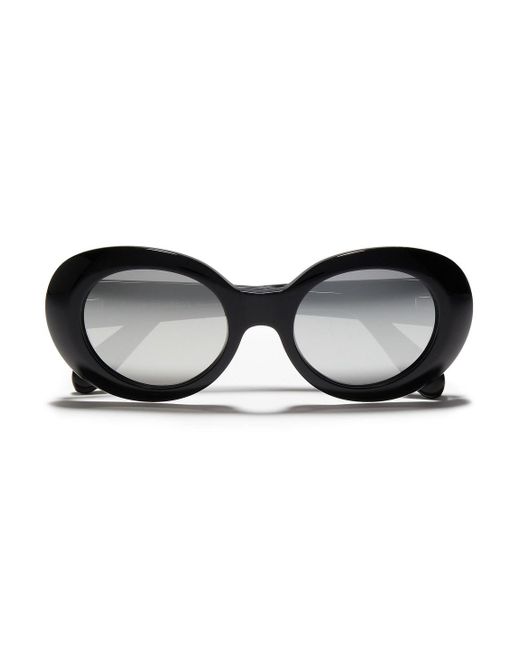 Acne Black Sonnenbrille mit ovalem rahmen aus azetat