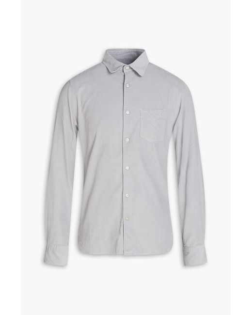 Officine Generale Gray Benoit Slim-fit Cotton-corduroy Shirt for men