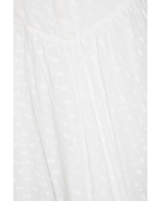 Isabel Marant White Lace-trimmed Broderie Anglaise Cotton Midi Dress