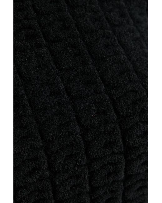 T By Alexander Wang Black Cropped Jacquard-knit Top