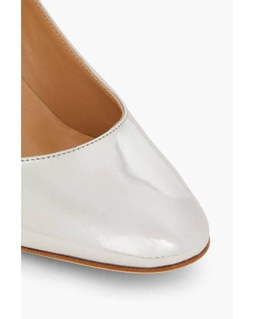 Sergio Rossi White Specchio Mirrored-leather Pumps