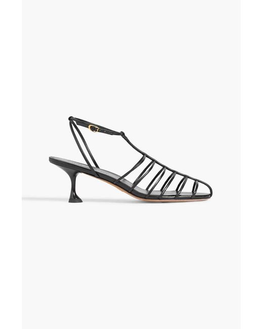 Proenza Schouler Black Tee Cage Leather Sandals