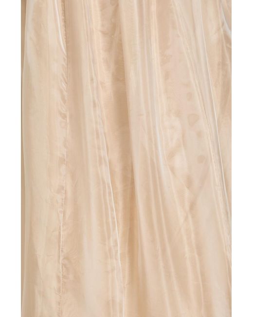 Zimmermann Natural Ruffled Organza Gown