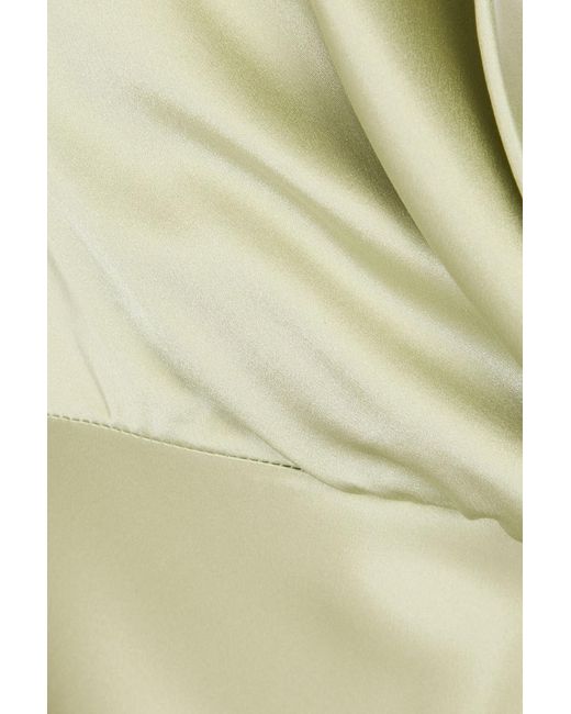 Nicholas Green Draped Silk-satin Gown
