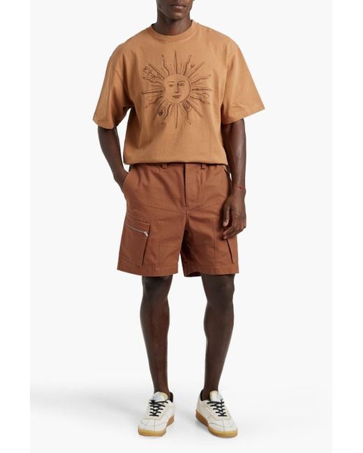 Jacquemus Brown Brasol Cotton-Canvas Shorts for men