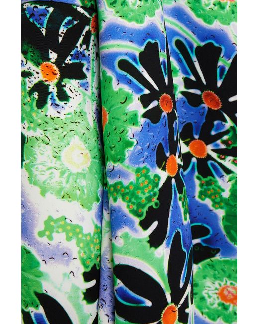 Prada Green Printed Jersey leggings