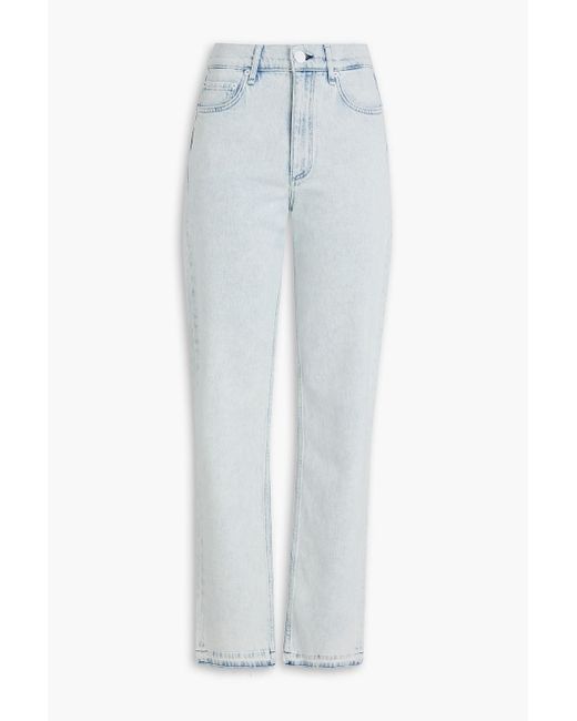 Rag & Bone White Harlow High-Rise Straight-Leg Jeans