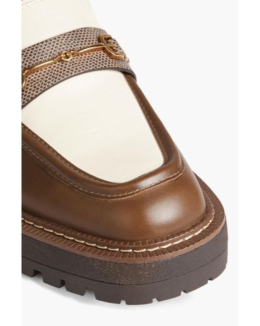 Sam Edelman Brown Laurs Two-tone Leather Loafers
