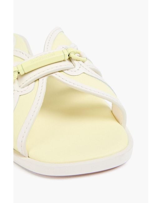 Zimmermann White Embellished Leather Sandals